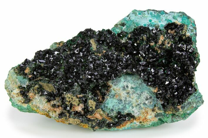 Deep-Green Libethenite Crystal Cluster - Congo-Brazzaville #302227